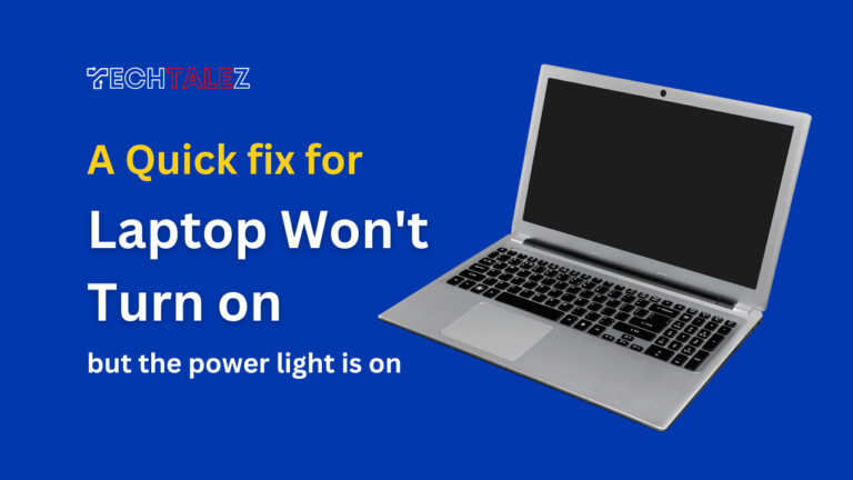 Laptop Won't Turn on but the Power Light is on