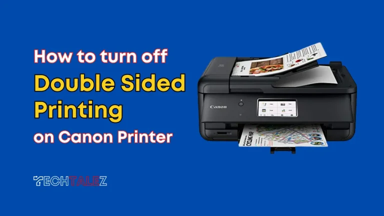 How to Turn off Double Sided Printing on Canon Printer